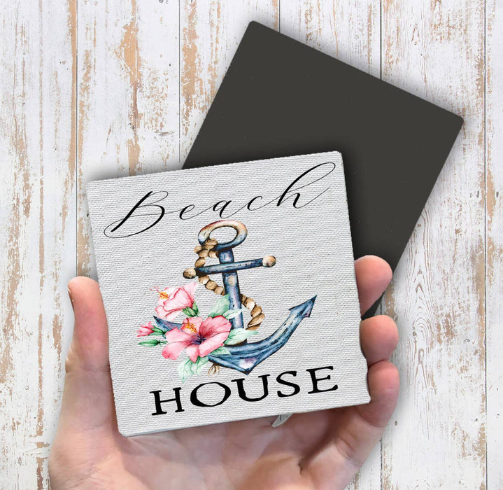 Beach House Boat Anchor Ocean Magnet Fridge