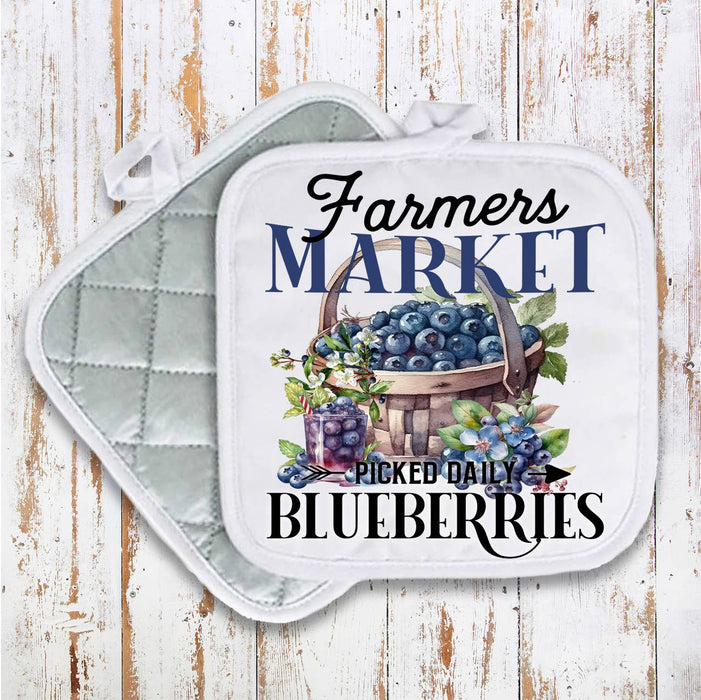 Farm Fresh Blueberries Pot Holder Oven Mitt