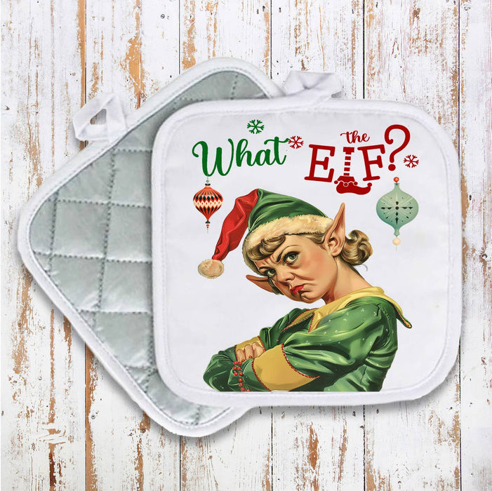 Christmas What the Elf Pot Holder