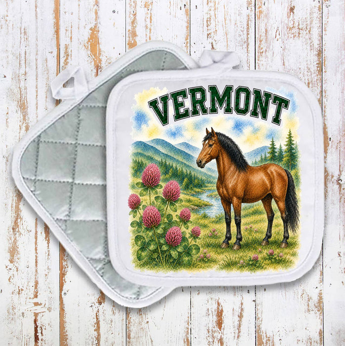 Vermont State Bird and Animal Pot Holder