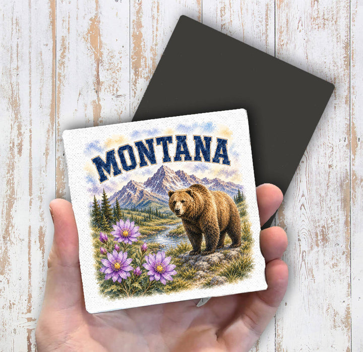 Montana State Bird and Animal Magnet Fridge