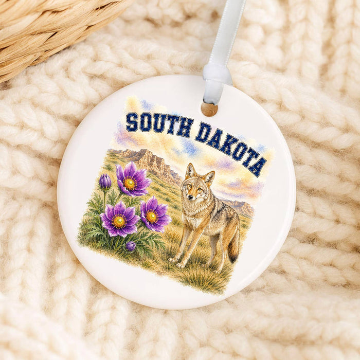 South Dakota State Bird and Animal Ornament