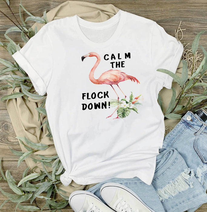 Flamingo Calm The Flock Down T-Shirt