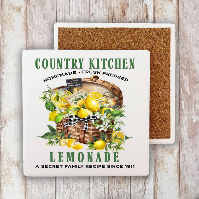 Country Farmhouse Kitchen Lemonade Stone Coaster