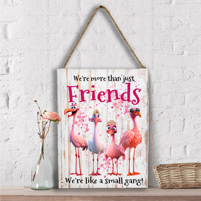 Flamingos Friends Small Gang Funny Wall Decor