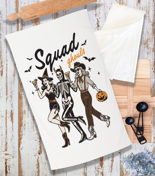 Halloween Retro Squad Ghouls Terry Towel