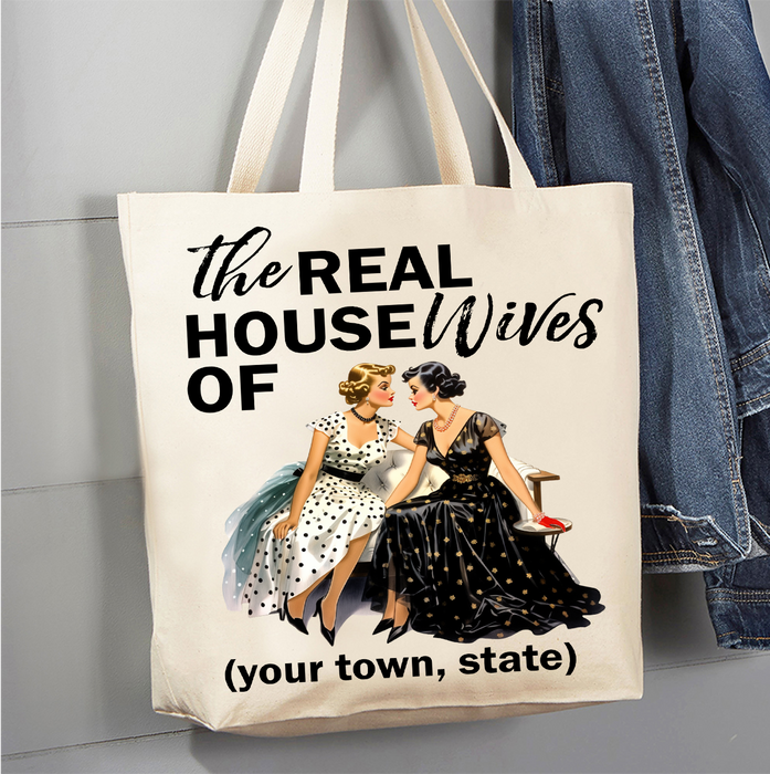 Retro The Real House Wifes of Canvas Tote Bag