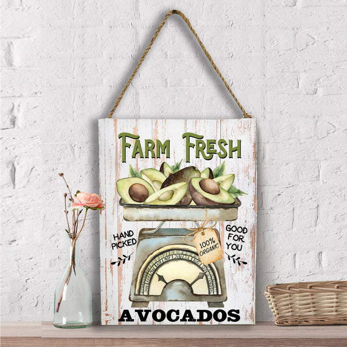 Farm Fresh Avocados Organic  Wall Decor