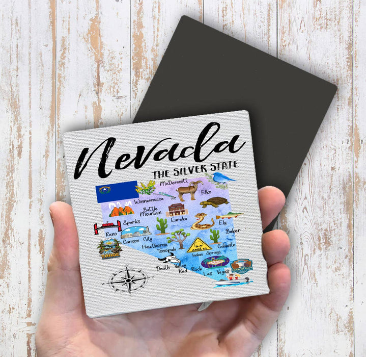 Nevada State Map Souvenir Magnet Fridge