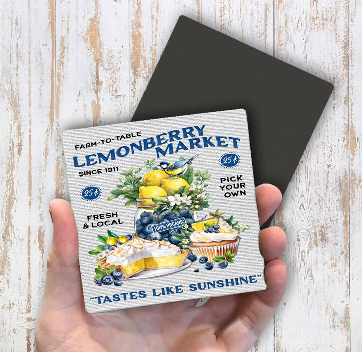 Lemon Berry Market Farm to Table Magnet Fridge