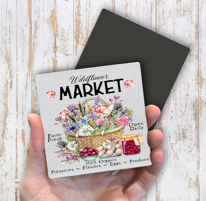 Wildflower Country Market Farm Fresh Magnet Fridge