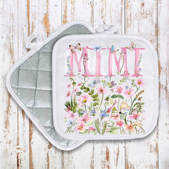 Mother's Day Wild Flowers Mimi Pot Holder Oven Mitt