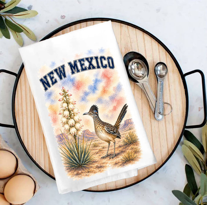 New Mexico State Bird and Animal Tea Towel