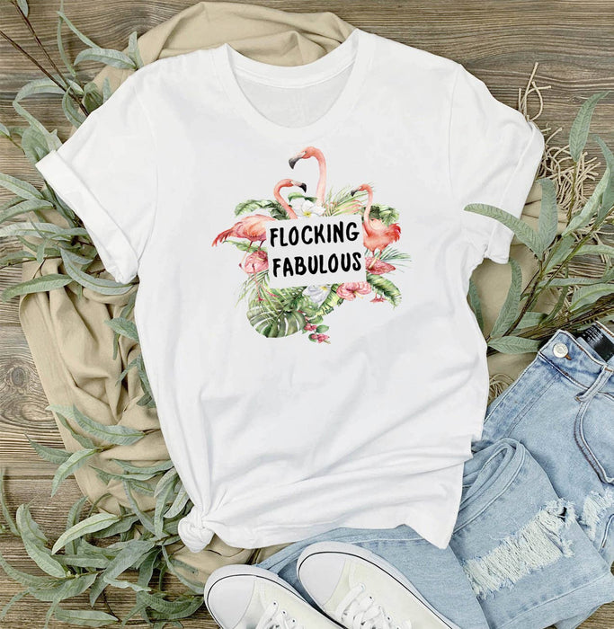 Pink Flamingo Flocking Fabulous T-Shirt