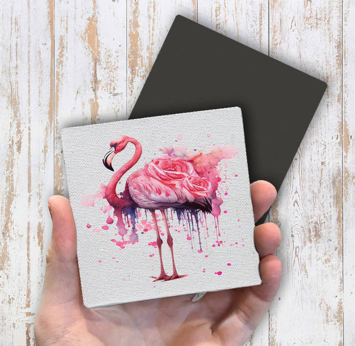 Beautiful Flamingo Roses Magnet Fridge