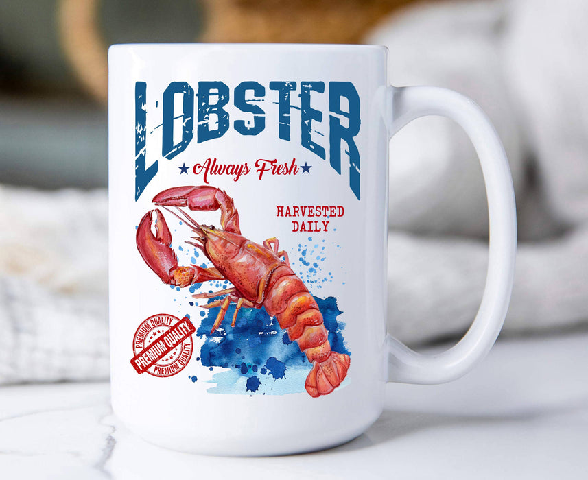 Lobster Always Fresh Maine Coastal Coffee Mug