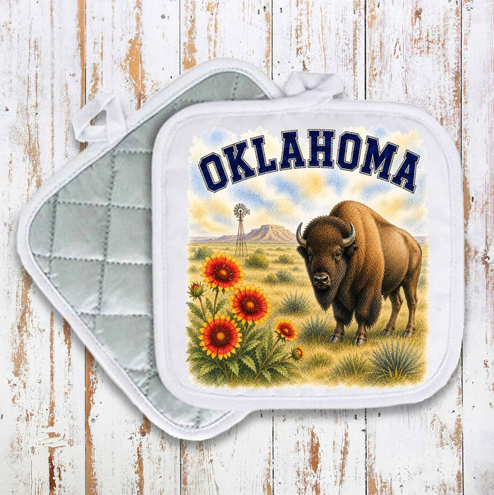 Oklahoma State Bird and Animal Pot Holder