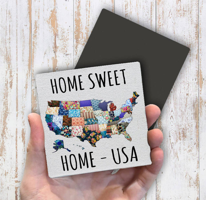 Home Sweet Home USA Patriotic Magnet Fridge