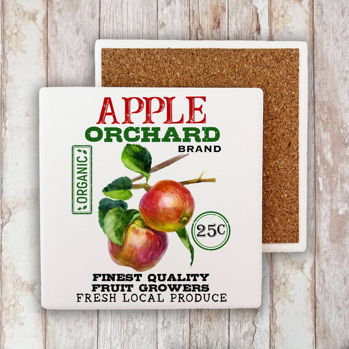 Farmhouse Apple Orchard Organic Stone Coaster