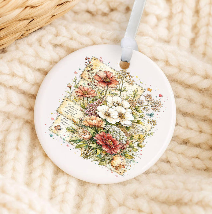 Vintage Spring Wild Flowers Ornament