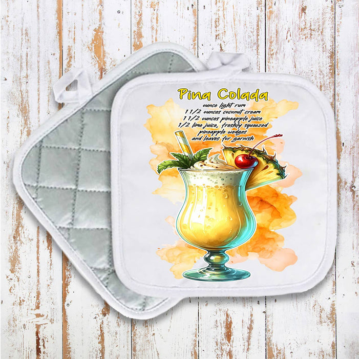 Summer Cocktail Pina Colada Pot Holder Oven Mitt