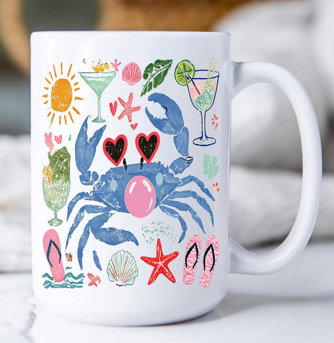 Coastal Blue Grab Blowing Bubble Coffee Mug
