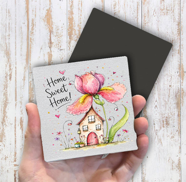 Home Sweet Home Spring Flowers Magnet Fridge