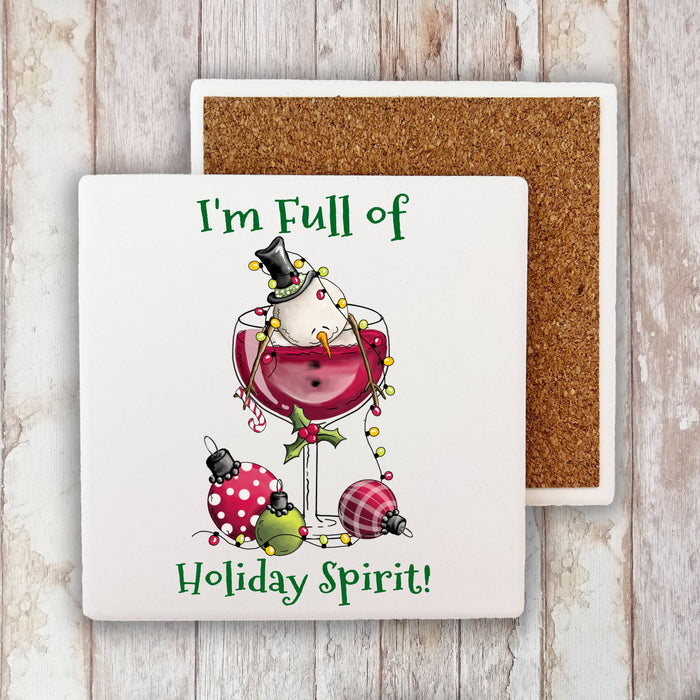 Christmas Full of Holiday Cheer Stone Coaster