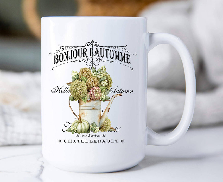 Hello Autumn Fall Paris France Coffee Mugs