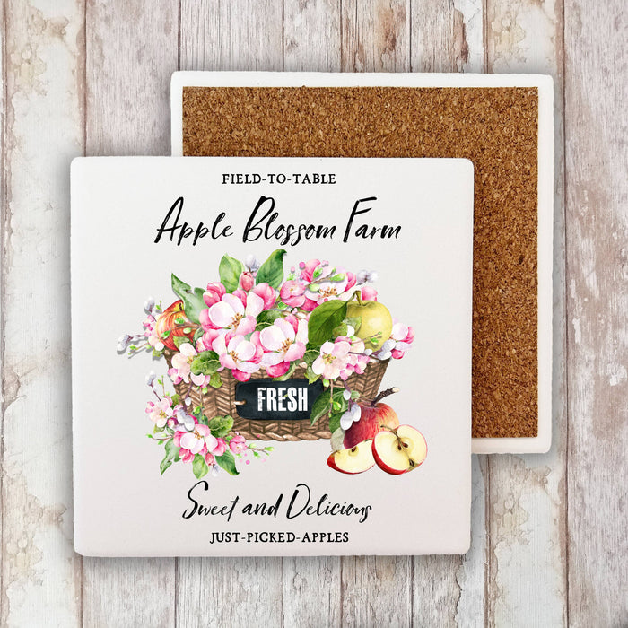 Apple Blossom Farm  Stone Coaster