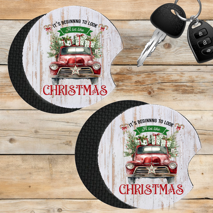 Car Coaster Beginning to Look Like Christmas
