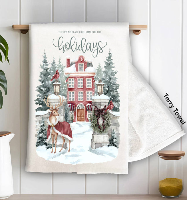Christmas Home for the Holiday days Kitchen Terry Towel