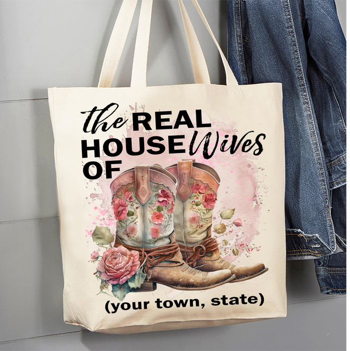 Cowboy Boots The Real House Wifes of Canvas Tote Bag