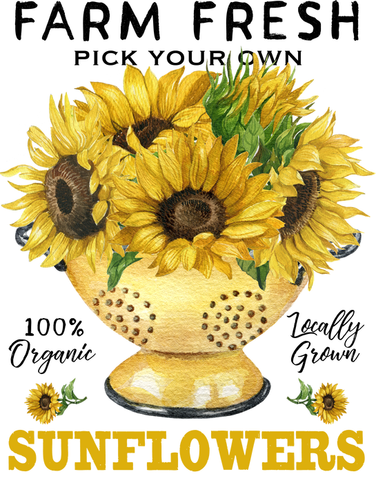 Farm Fresh Fall Autumn Sunflowers