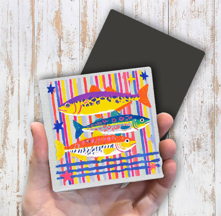 Coastal Colorful Fish Magnet Fridge