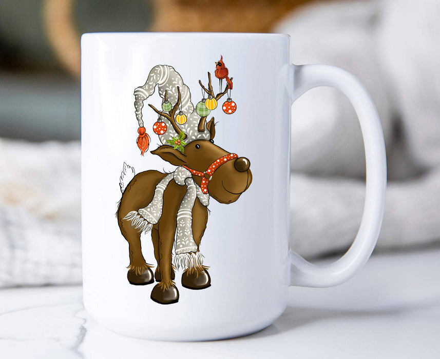Christmas Cute Reindeer Coffee Mugs