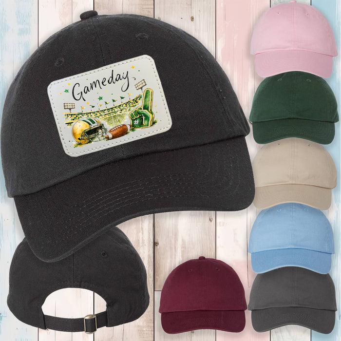 Gameday Football Gold & Green Basbeall Hat