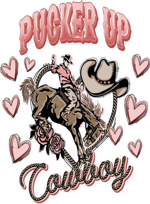 Valentine Pucker Up Cowboy Western