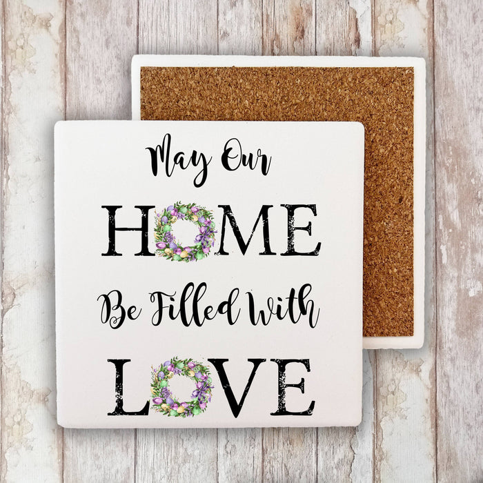 Easter Home Filled With Love Stone Coaster