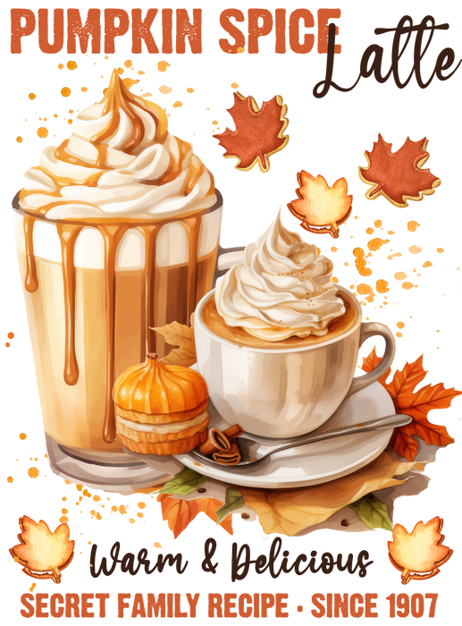Autumn Fall Pumpkins Spice Latte