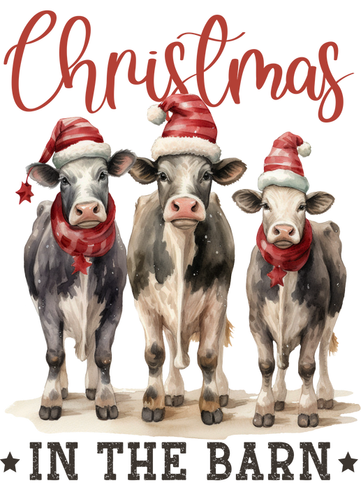Christmas in the Barn Cows