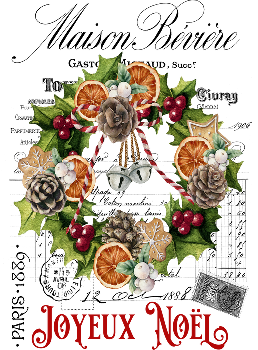 Joyeux Noel Christmas Wreath
