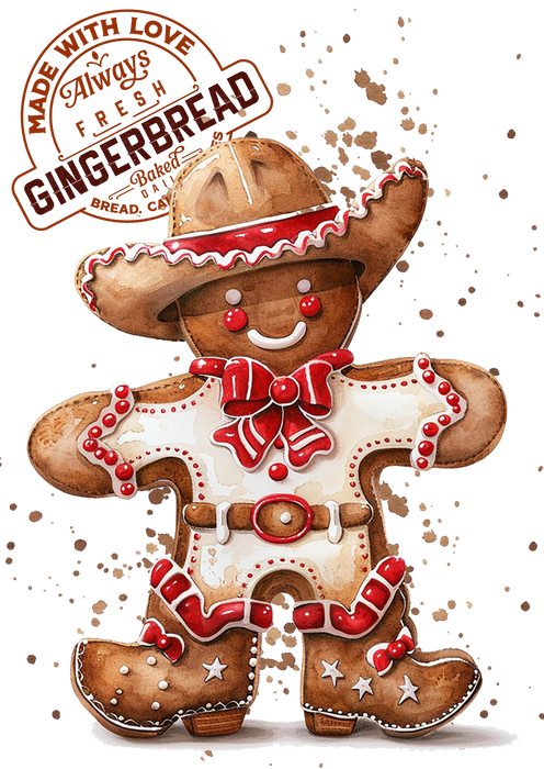 Cowboy Gingrbread Man Christmas