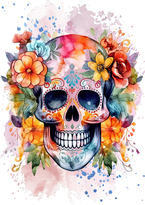 Day of the Dead Colorful Sugar Skull