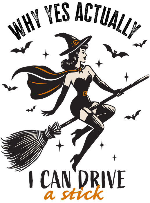 Halloween Retro I can Drive a Stick