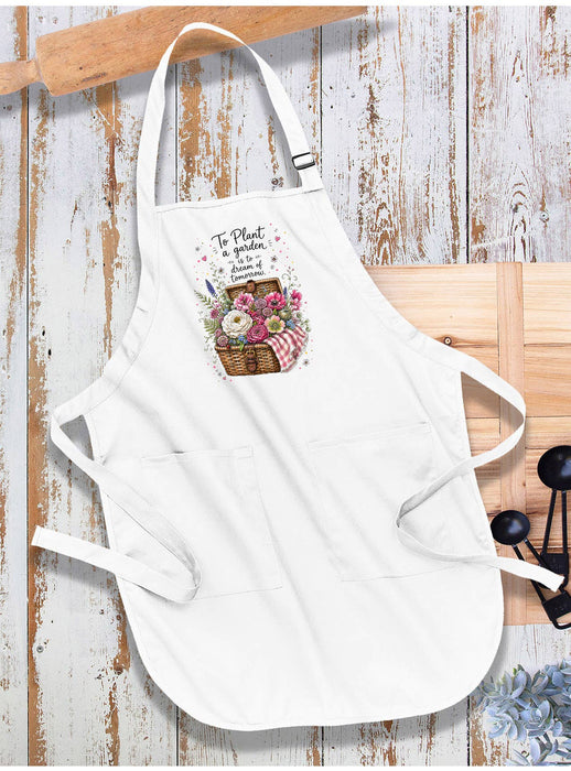 Plant a garden Flowers in basket Apron