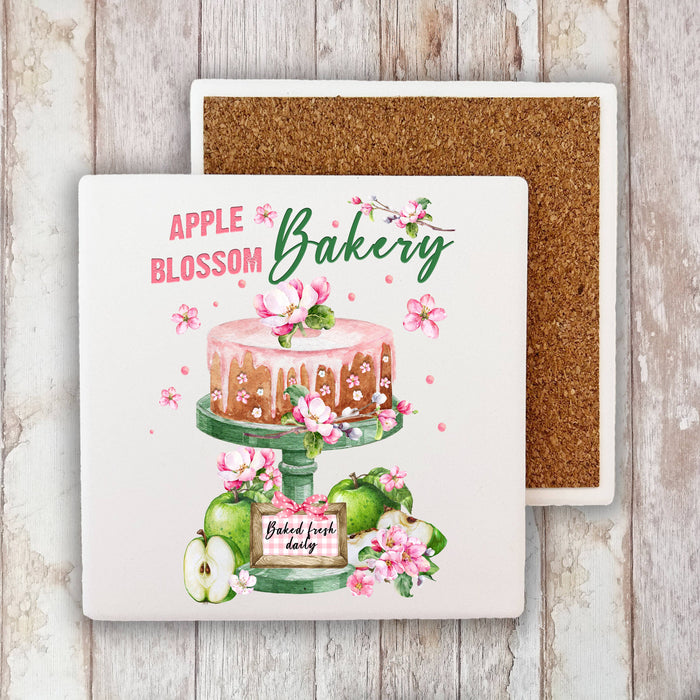 Apple Blossom Bakery Farmhouse Stone Coaster