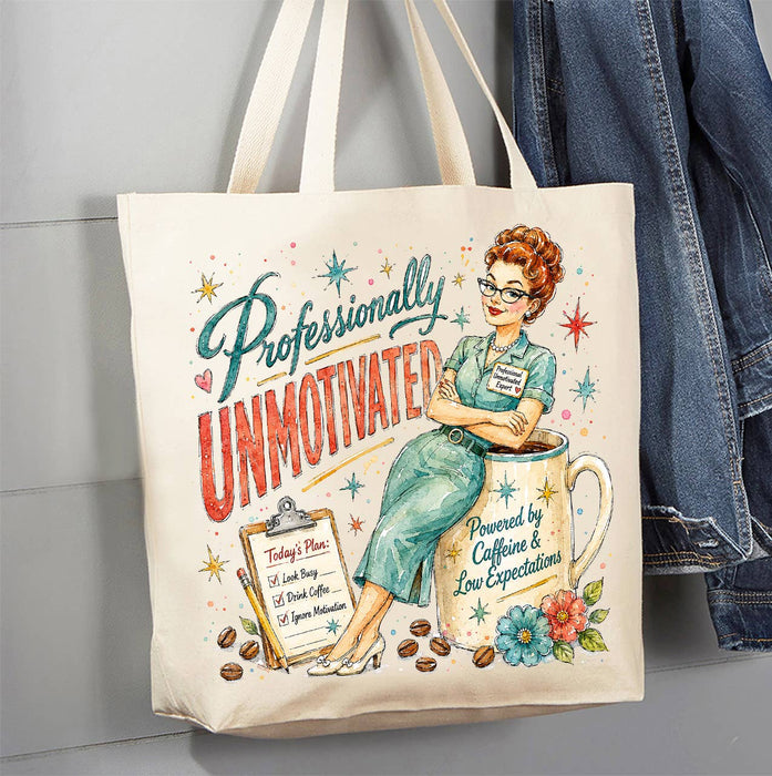 Housewives Professionally Unmotivated Canvas Tote Bag