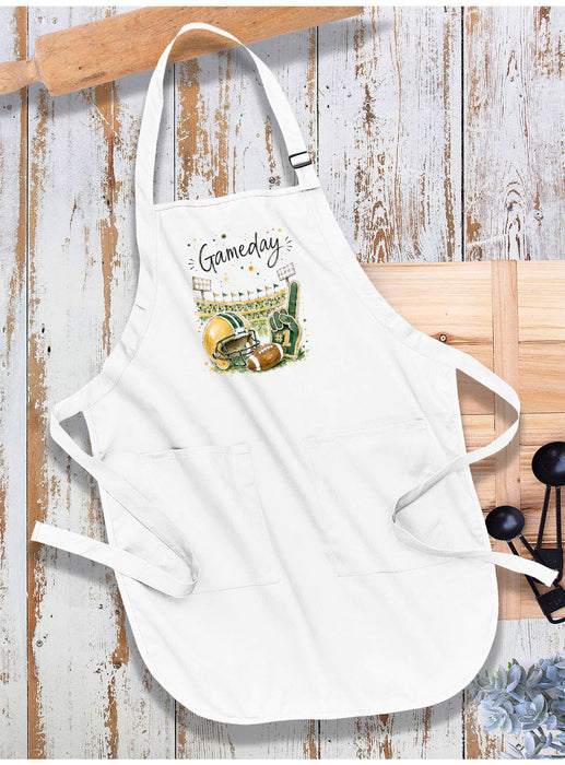 Gameday Football Gold & Green Apron