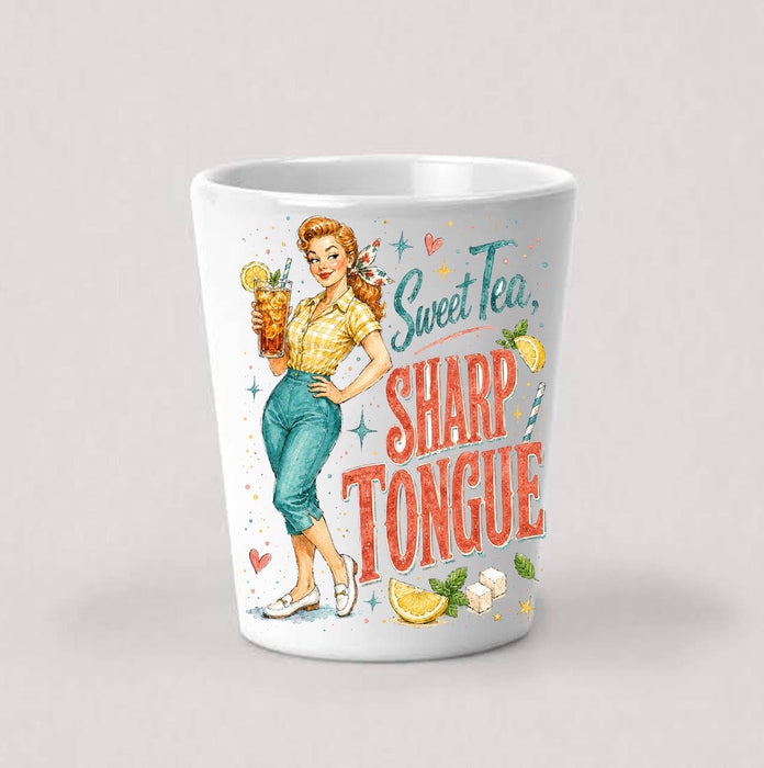 Funny Sweet Tea Sharp Tongue Shot Glass
